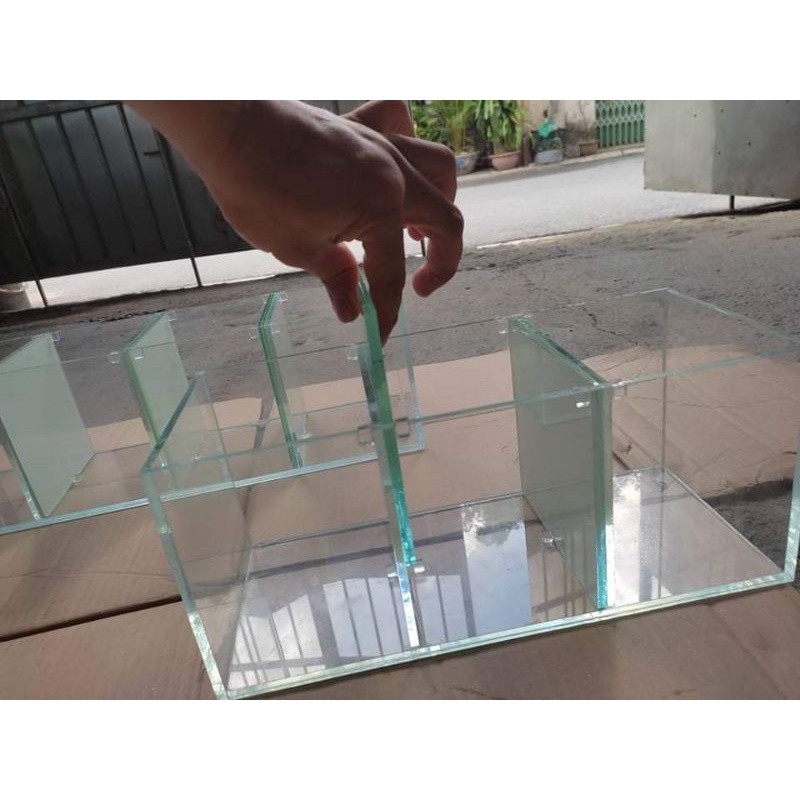 bể cá betta 3 ngăn, bể cá mini để bàn 35.15.15