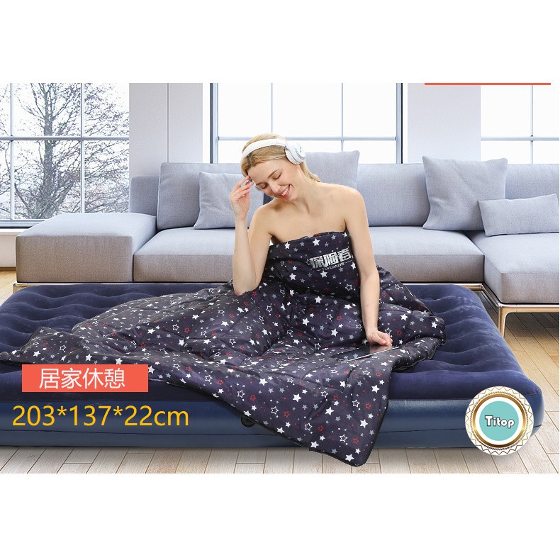 Nệm Hơi Đệm hơi đôi size 191cm*137cm*22cm kèm bơm điện hàng sẵn