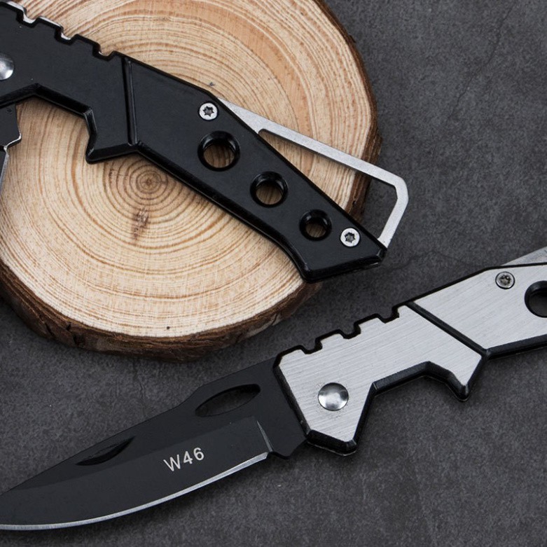 Dao Phượt EDC Mini Gấp Gọn Đa Năng W46 - Dao Sinh Tồn Thép Không Gỉ Siêu Bền mã ZU42