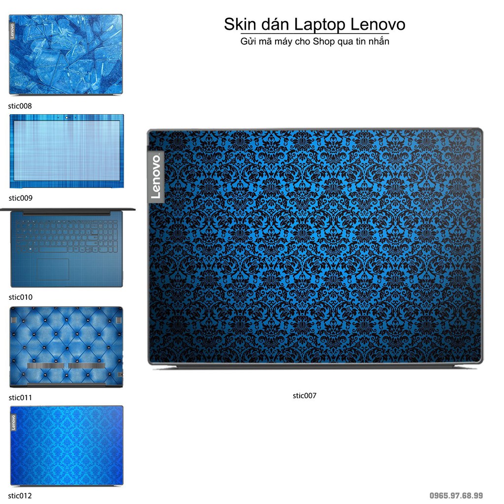 Skin dán Laptop Lenovo in hình Hoa văn sticker _nhiều mẫu 2 (inbox mã máy cho Shop)