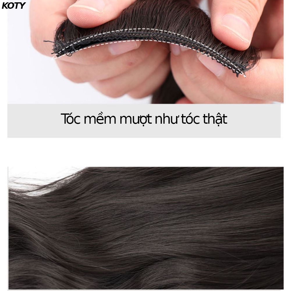 Combo 3 tóc giả kẹp phồng chân tóc shop Koty, tóc kẹp phồng tóc mềm mượt tự nhiên TG14