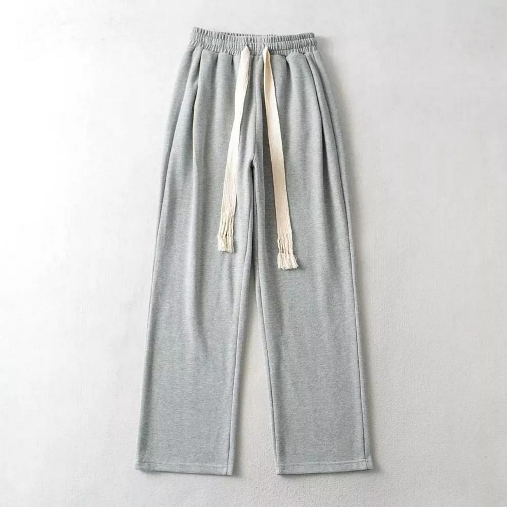Quần Ống Rộng Suông Nữ  Phối Dây Trendy Ullzang Unisex Nam Nữ