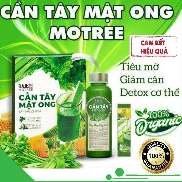 Bột cần tây, cần tây Mật Ong Motree [MUA 3SP-TẶNG BÌNH], hộp 14 gói, giúp giảm cân, dáng đẹp, thanh lọc cơ thể | BigBuy360 - bigbuy360.vn