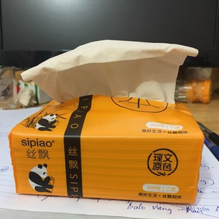 Giấy ăn gấu trúc Sipao siêu dai không chất tẩy trắng hộp 30 gói hàng loại 1