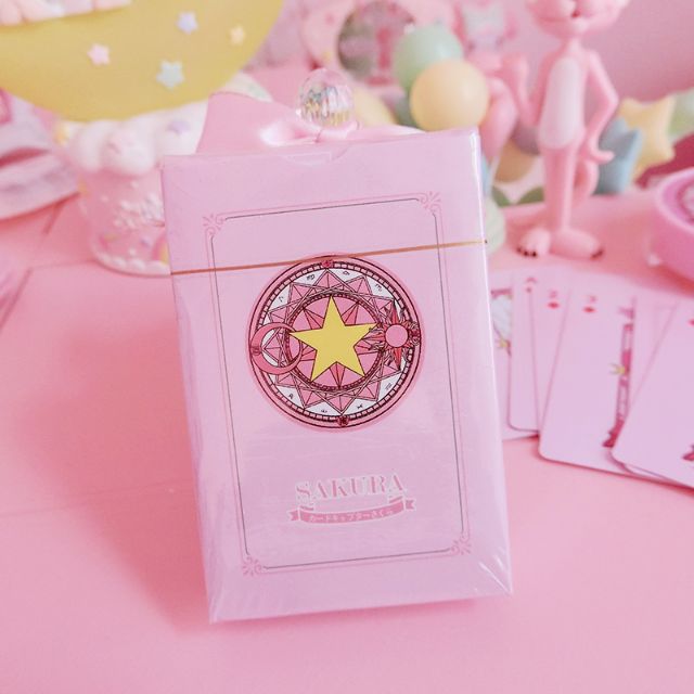 Bộ bài tây giấy Cardcaptor Sakura màu hồng dễ thương