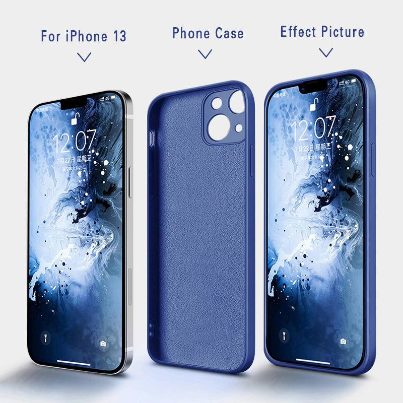 Ốp điện thoại silicone dẻo viền vuông chống sốc sang trọng thích hợp cho IPHONE 12 11 13 PRO MAX MINI XS X XR