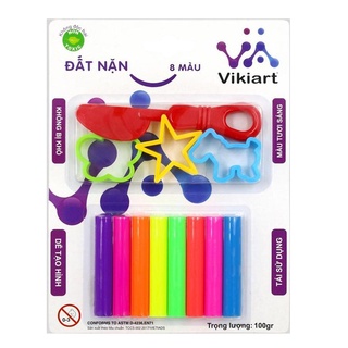 [Mã BMINCU50 giảm 50K đơn 250K] Đất Nặn Vikiart 8/12 màu