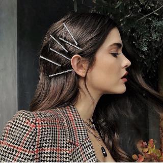 Kẹp Tóc Hình Chữ X Đính Đá Lấp Lánh