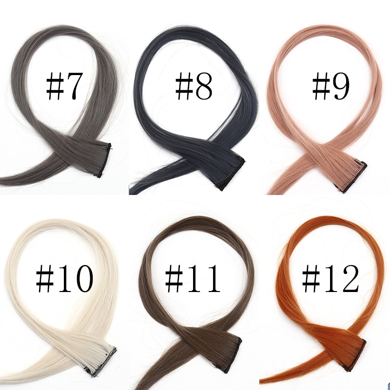 Tép tóc giả kiểu thẳng dài màu gradient thời trang Hàn Quốc