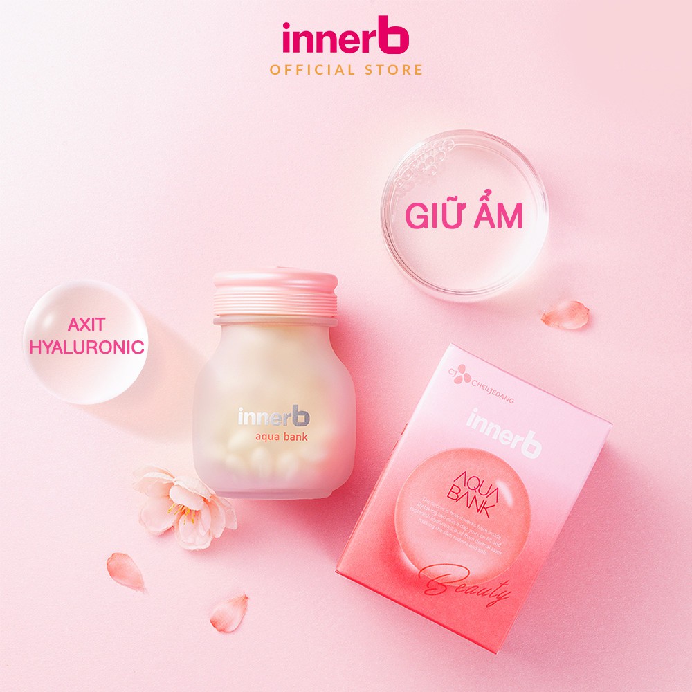 Thực Phẩm Bảo Vệ Sức Khỏe InnerB Aqua Bank Giúp giữ ẩm cho da lọ 56 viên | Thế Giới Skin Care