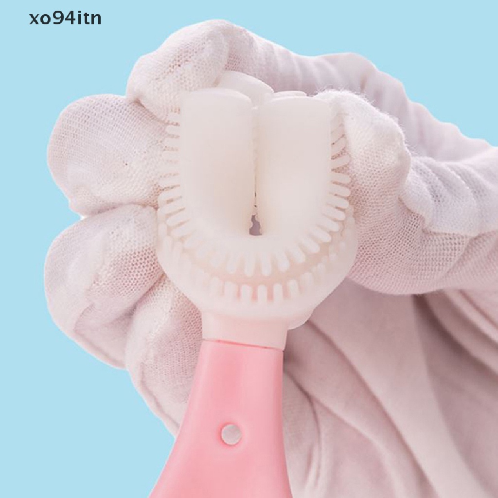 Bàn Chải Đánh Răng Xoay 360 Độ Hình Chữ U Dành Cho Trẻ Em° Bàn Chải Đánh Răng Mềm Mại An Toàn Dành Cho Trẻ 2-12 Tuổi