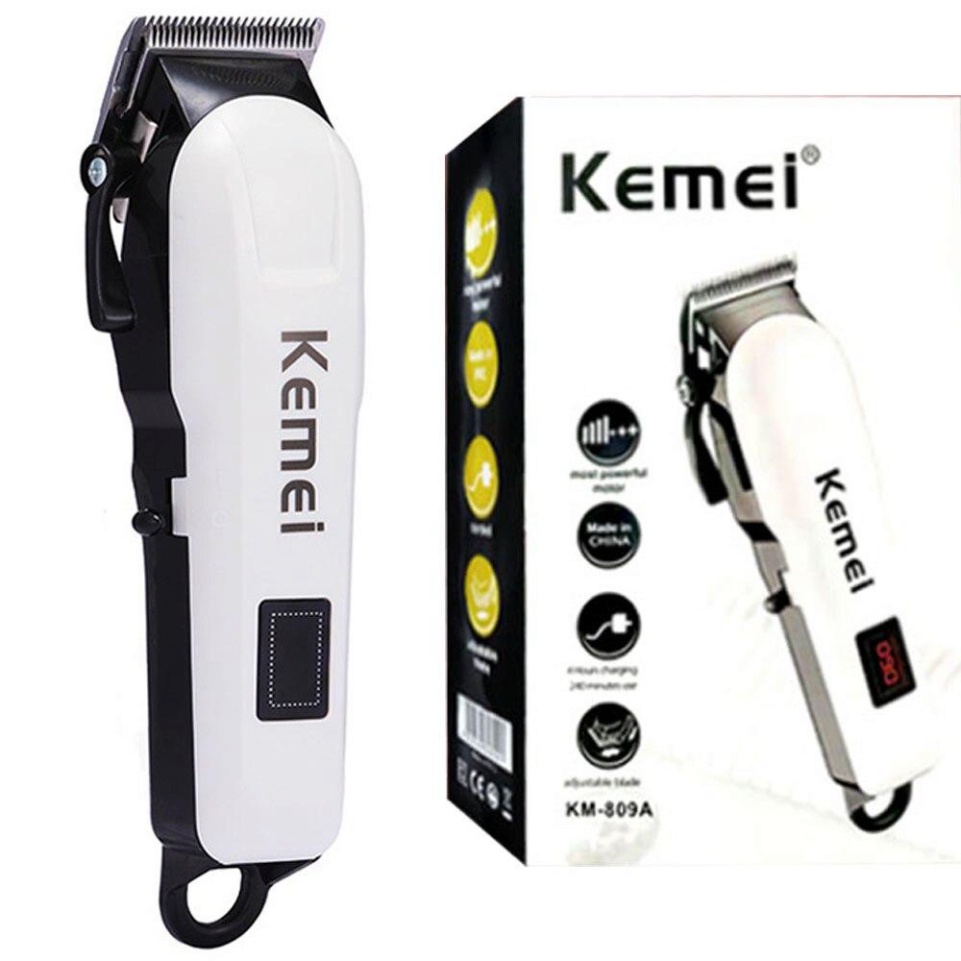 Tông Đơ Cắt Tóc Kemei KM 809A, hớt Tóc Gia Đình, Trẻ Em, Cắt Tỉa Tóc Đa Năng, Không Dây, Chuyên Nghiệp - 🧑BH 12 Tháng🧑