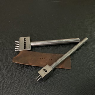 Bộ đục tròn tạo đường chỉ khâu da bò chuyên dụng gồm cây 2 răng và 6 răng