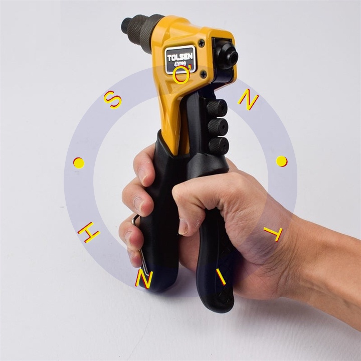 Kềm Bấm Rive 190MM TOLSEN 43099 Tán, rút đinh Rive bằng nhôm, inox