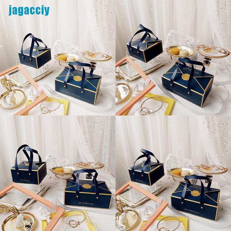 [jagacciy] Leather Portable Rope Candy Bags Dessert Packaging Box Party New Year Gift Decor ggbo