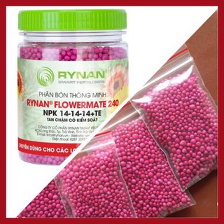 Gói 50g / 150g phân bón tan chậm thông minh rynan flowermate 240