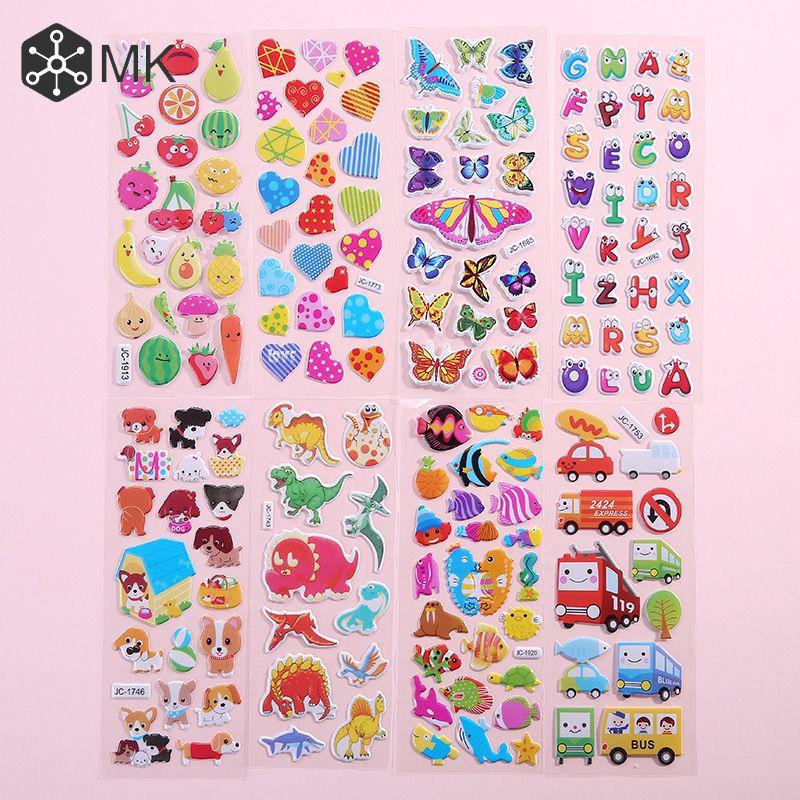 Sticker động vật hoạt hình chống thấm nước tự trang trí cho bé