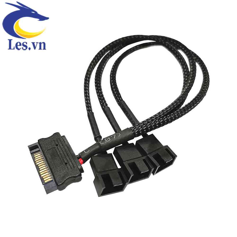 Cáp ChuyểN ĐổI QuạT TảN NhiệT SATA 1 Sang 3 4 5 4-Pin 12V Cho PC