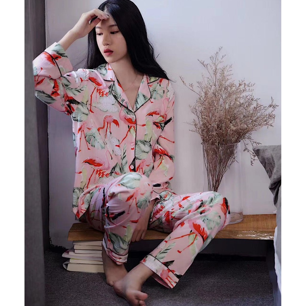 Đồ ngủ nữ Pijama hạc chất thô siêu cấp FREE SHIP