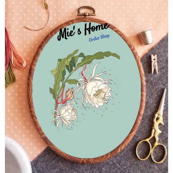 Bộ Kit DIY tập thêu TAY và HOA đầy đủ kim chỉ vải tự làm quà tặng ý nghĩa- HOOP TRANG TRÍ NHÀ CỬA / MIE HANDMADE SHOP