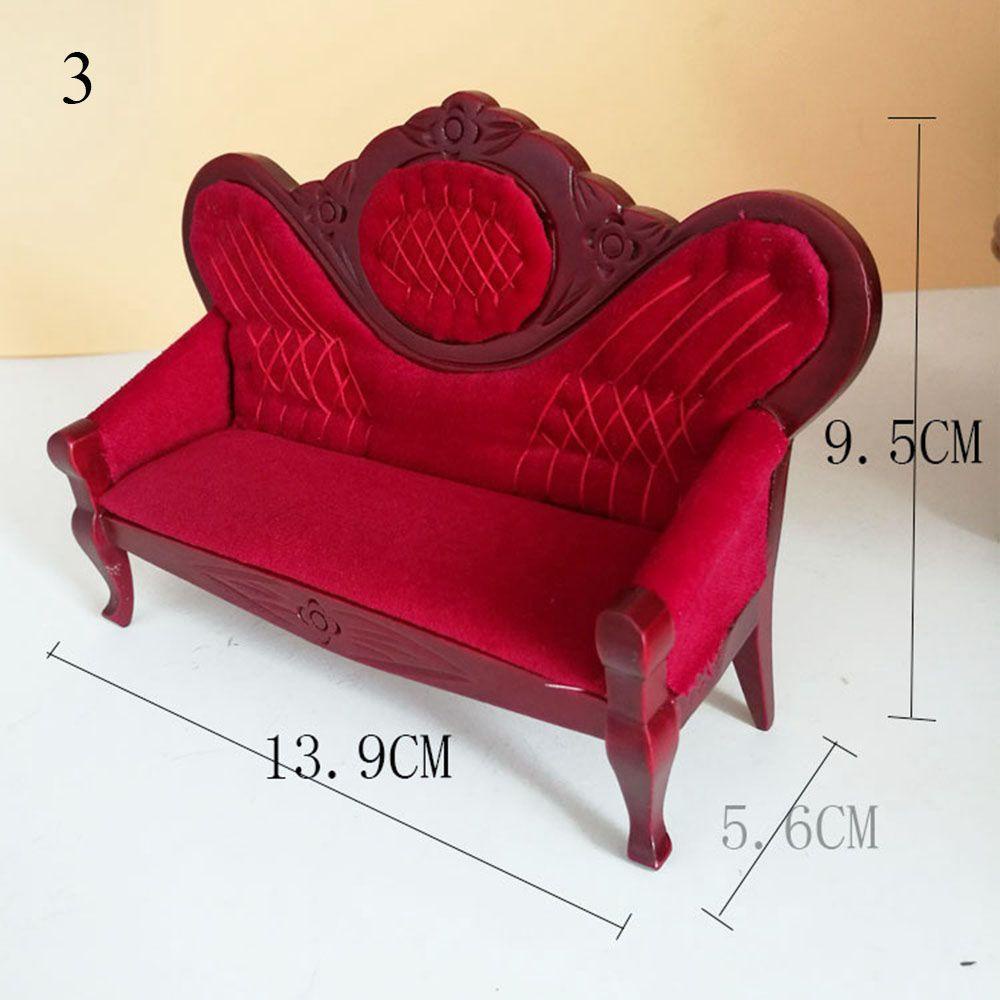 Mô Hình Ghế Sofa Bằng Gỗ Mềm Mại Dành Cho Bé Gái