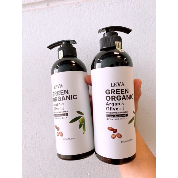 Dầu gội phục hồi hương thơm nước hoa mềm mượt Leva Green Organic 500ml