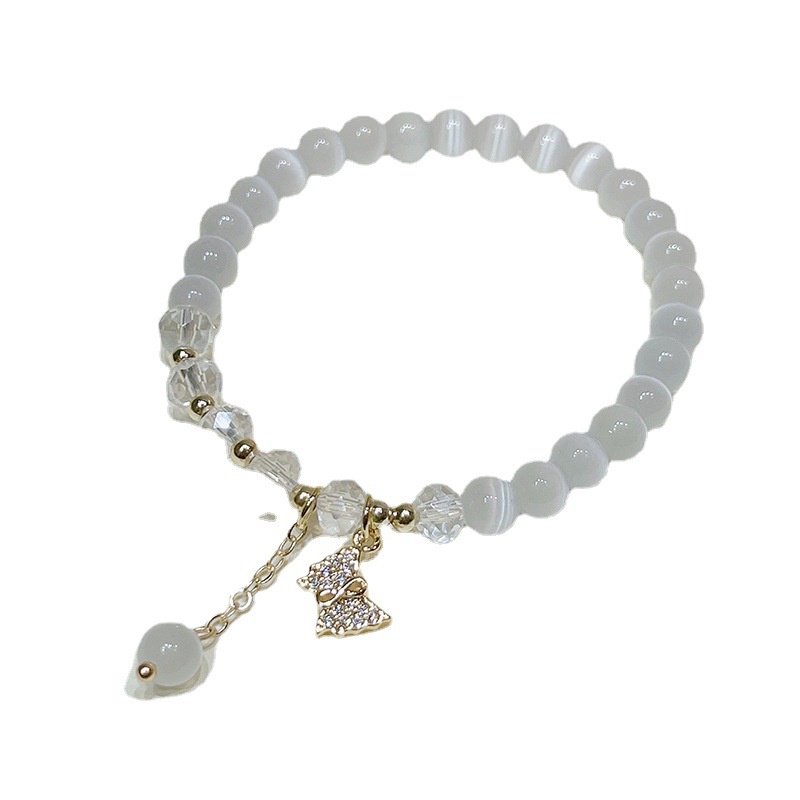 [Hàng Mới Về] Vòng Tay Đính Đá Opal Nhỏ Mặt Hình Đuôi Cá Ngôi Sao Và Đuôi Cá Tinh Tế Thời Trang Mùa Hè Cho Nữ