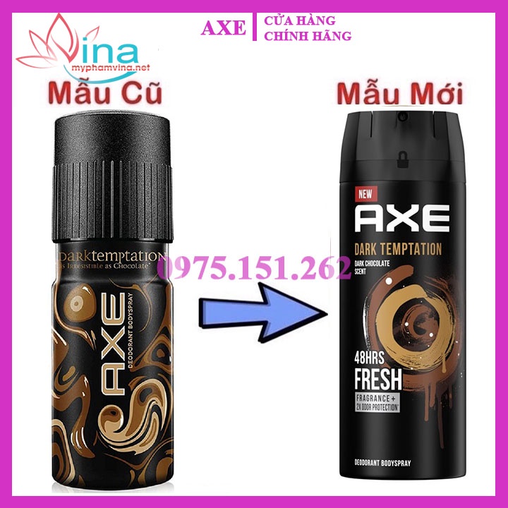 Xịt khử mùi Axe Dark Temptation hương Chocolate chai 150ml