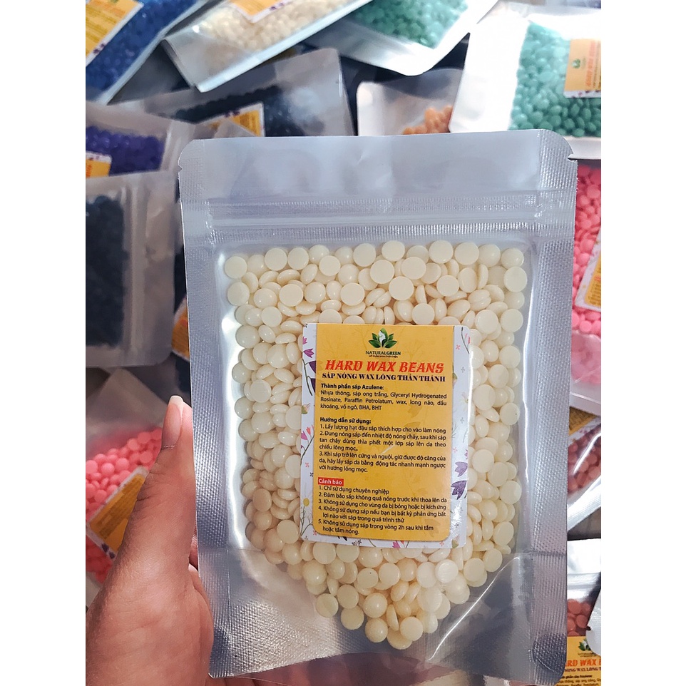 Sáp Tẩy lông -  Sáp Wax triệt lông nóng hạt đậu 100g,dùng cho mặt, body, chân, tay, bikini