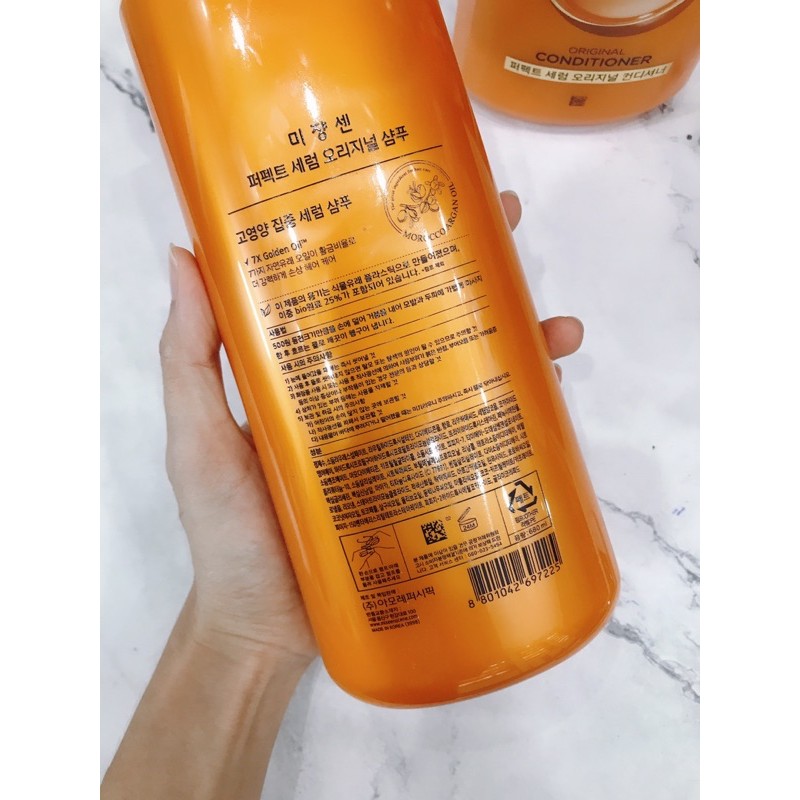 [ẢNH THẬT] Cặp Gội-Xả Misen Scene Perfect Vàng 680ml/chai