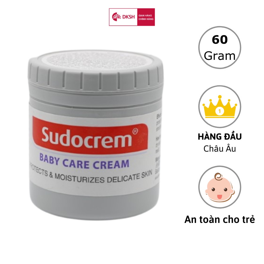 [Mã BMBAU50 giảm 7% tối đa 50K đơn 99K] Kem chống hăm tã em bé Sudocrem hộp 60g