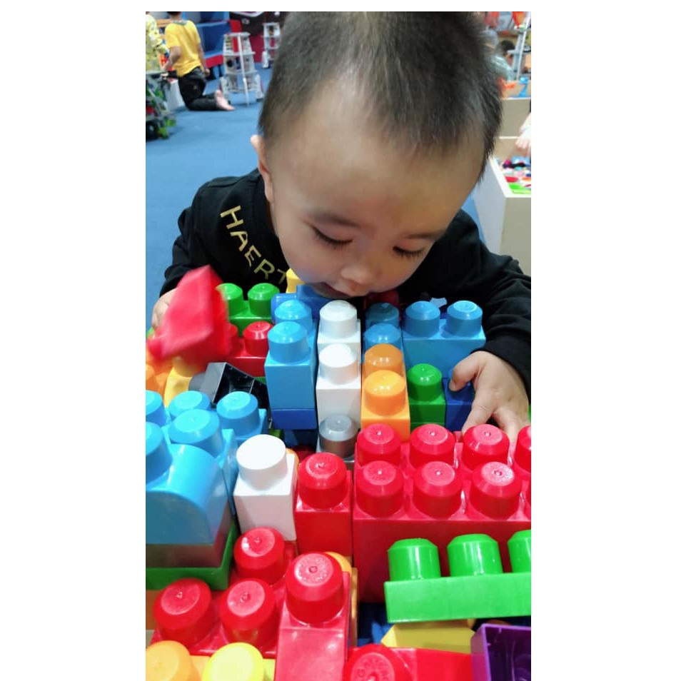 [Hà Nội]- Xếp hình Mega Block 80 miếng ghép (chính hãng Fisher Price) - Đồ chơi trẻ em