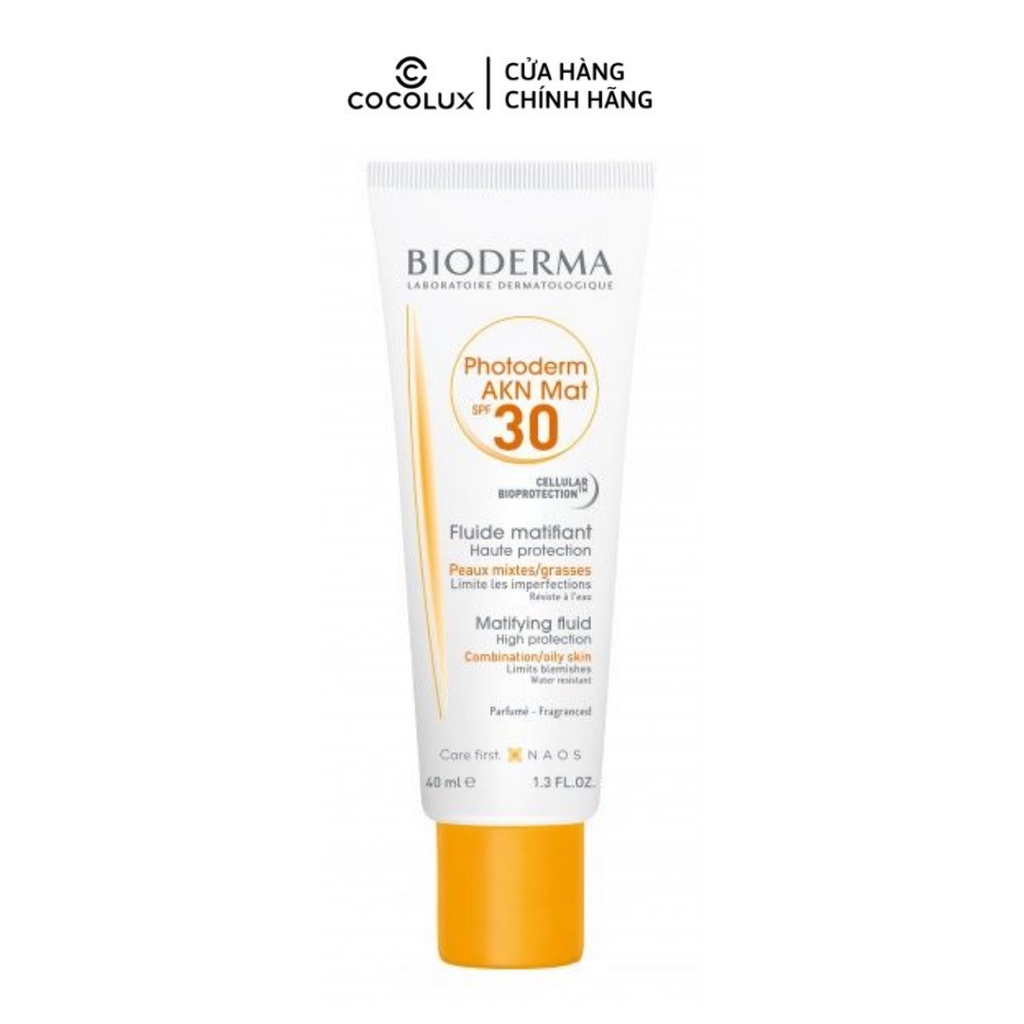 Kem Chống Nắng Dành Cho Da Dầu Mụn Bioderma SPF30 40ml