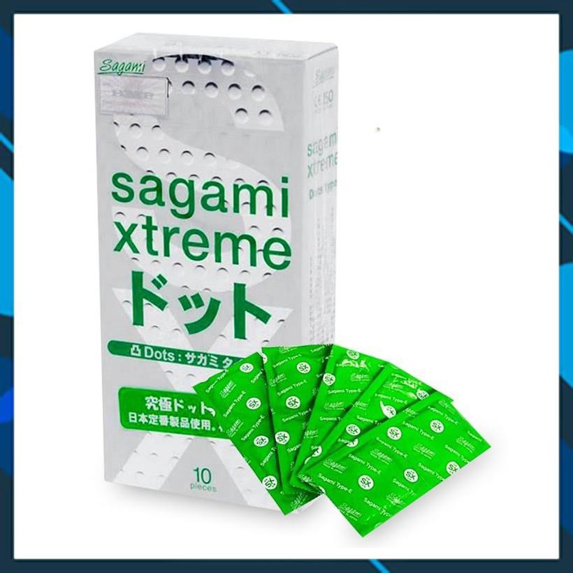 Bao Cao Su Gân gai 10 chiếc Sagami Extreme White - Nhật Bản /điều hòa niềm vui