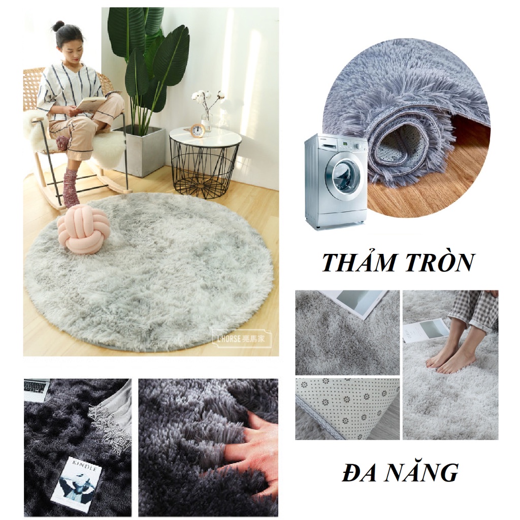 THẢM LÔNG TRÒN KÍCH THƯỚC 1 MÉT, 1 MÉT 2, 1 MÉT 6, 2 MÉT - THẢM LÔNG TRÒN TRANG TRÍ NỘI THẤT HÀNG CAO CẤP.