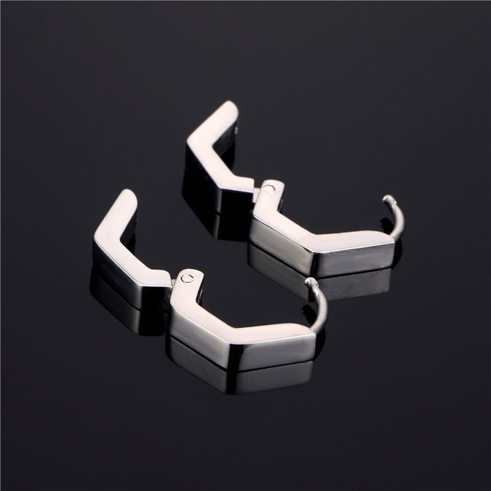 Bông Tai Dạng Móc Bằng Thép Không Gỉ Thời Trang Punk Rock Cho Nam Và Nữ