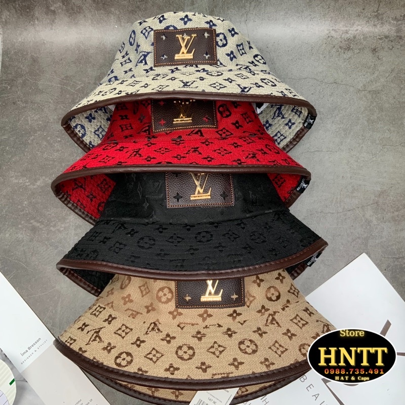 Mũ Bucket Form cụp dệt Mạc LV vuông Thời Trang cao Cấp Nam Nữ