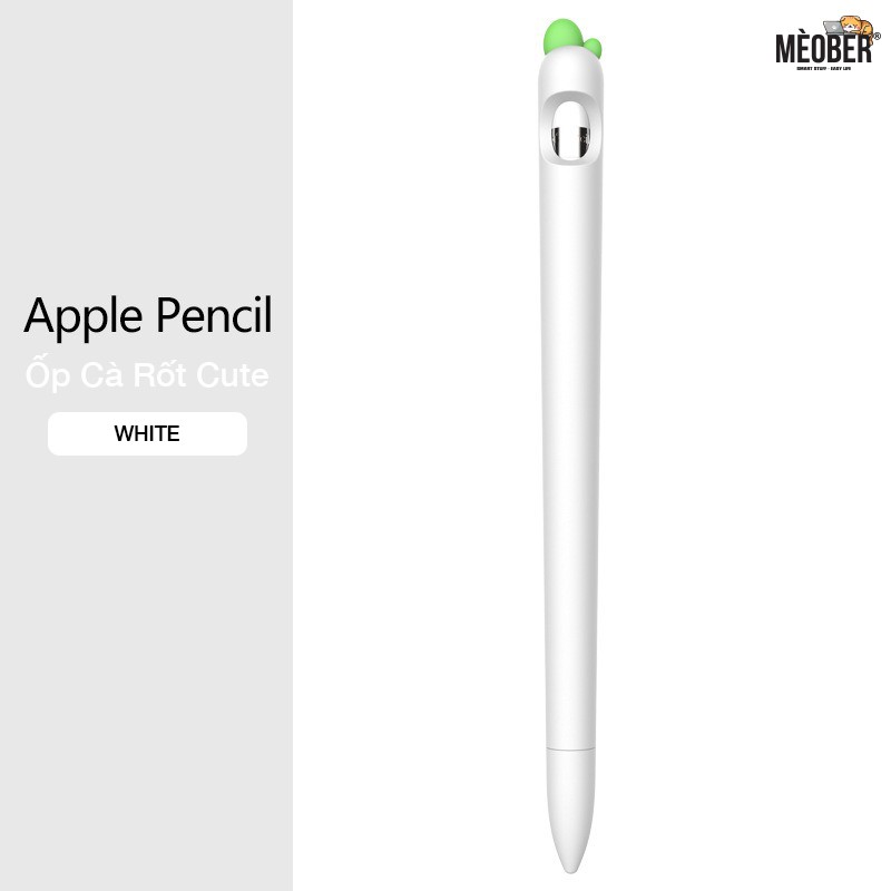 Case bảo vệ Apple Pencil thế hệ 1 và 2, ốp cover Apple Pencil Cà Rốt, chất liệu silicon cao cấp (3 màu)