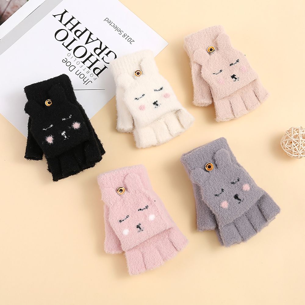 Găng tay hở ngón hình thỏ BACK2LIFE