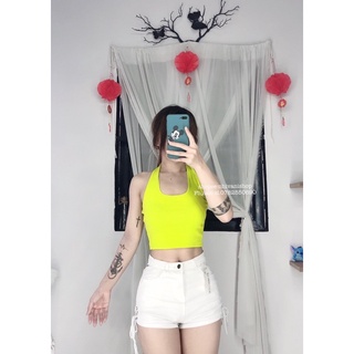 áo yếm choàng cổ croptop