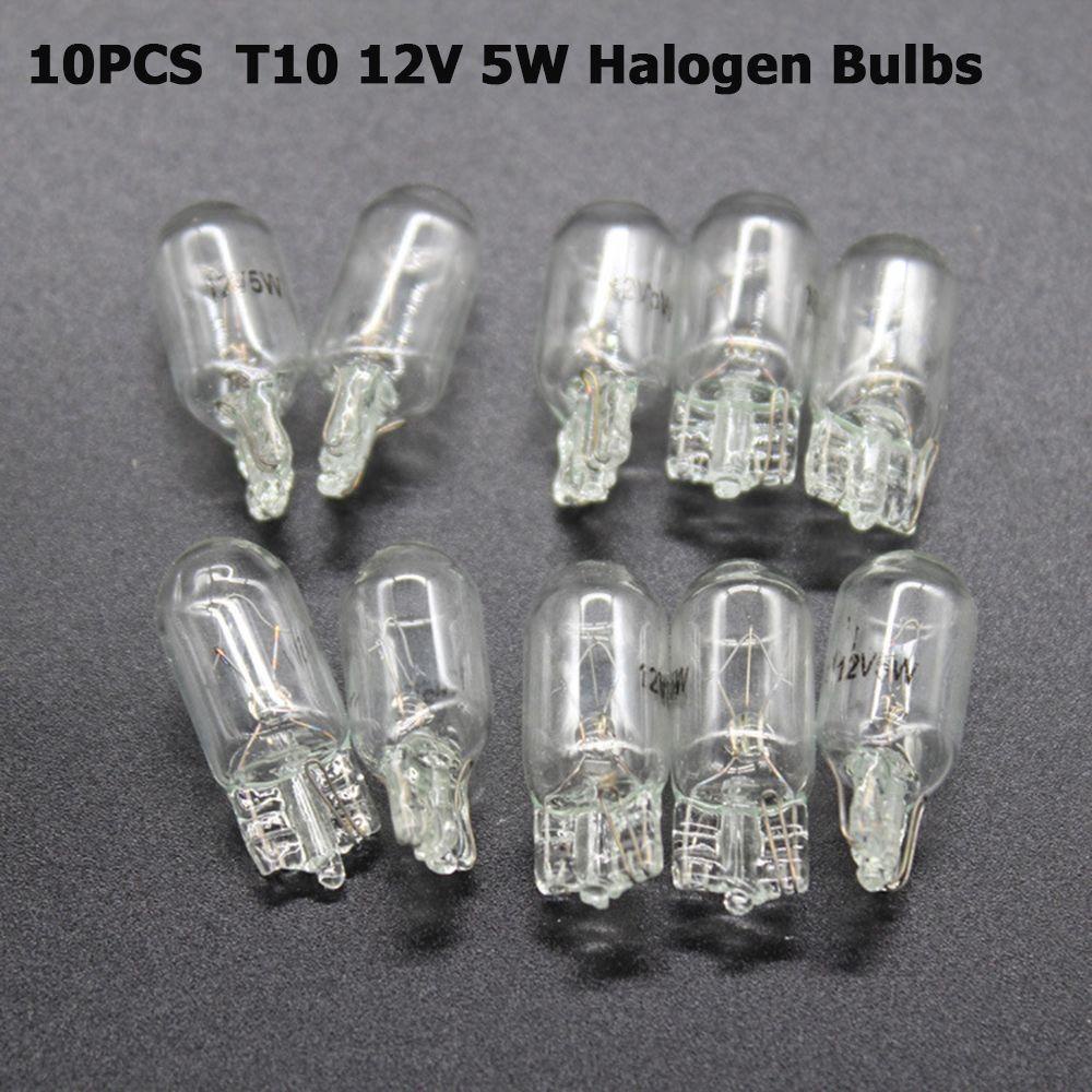 Set 10 Bóng Đèn Halogen 5W T10 W5W 194 168 Chuyên Dụng