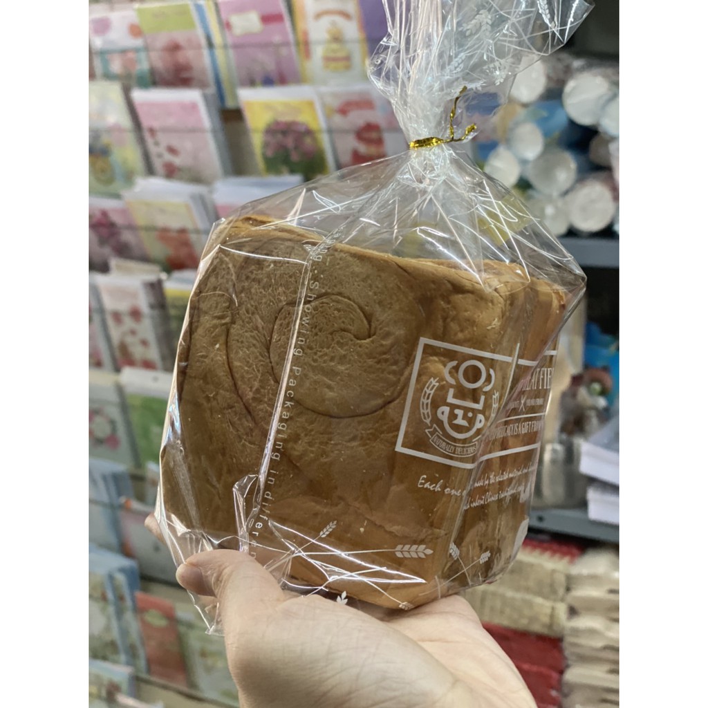 100 cái túi đựng bánh mì bánh gối trắng trong mẫu mới lúa mì