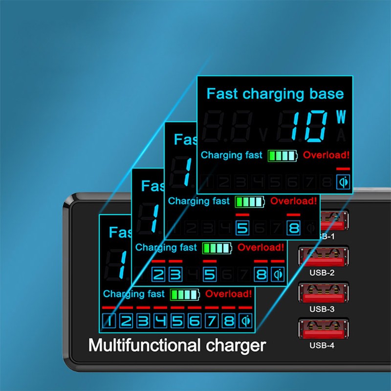 Bộ Sạc Nhanh Không Dây Qc 3.0 Usb &amp; Type C Pd 10w