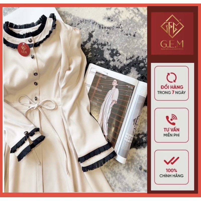 Đầm nữ G270 váy xoè loại đẹp - công sở đi chơi đều hợp thời trang - kiểu dáng nhã nhặn thanh lịch - GEM Fashion
