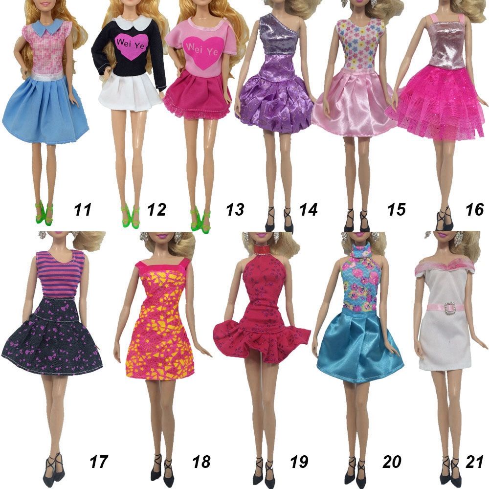 Đầm thời trang cho búp bê 30cm trang trí DIY