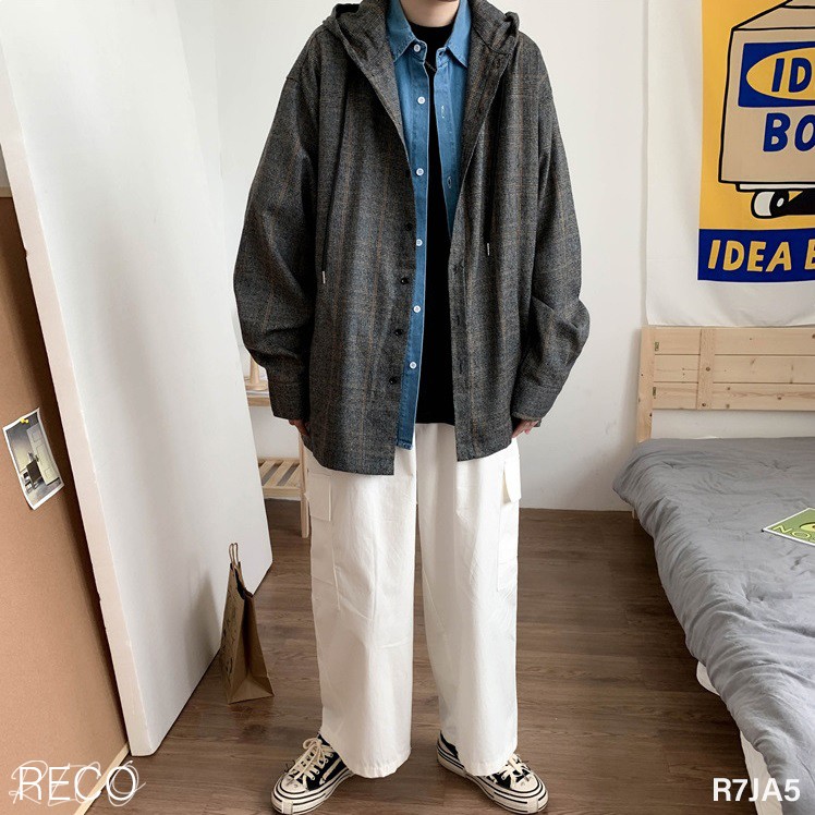 Áo khoác Hàn Quốc cao cấp dáng rộng nam nữ Jacket Loose R7JA5 Unisex, Oversize