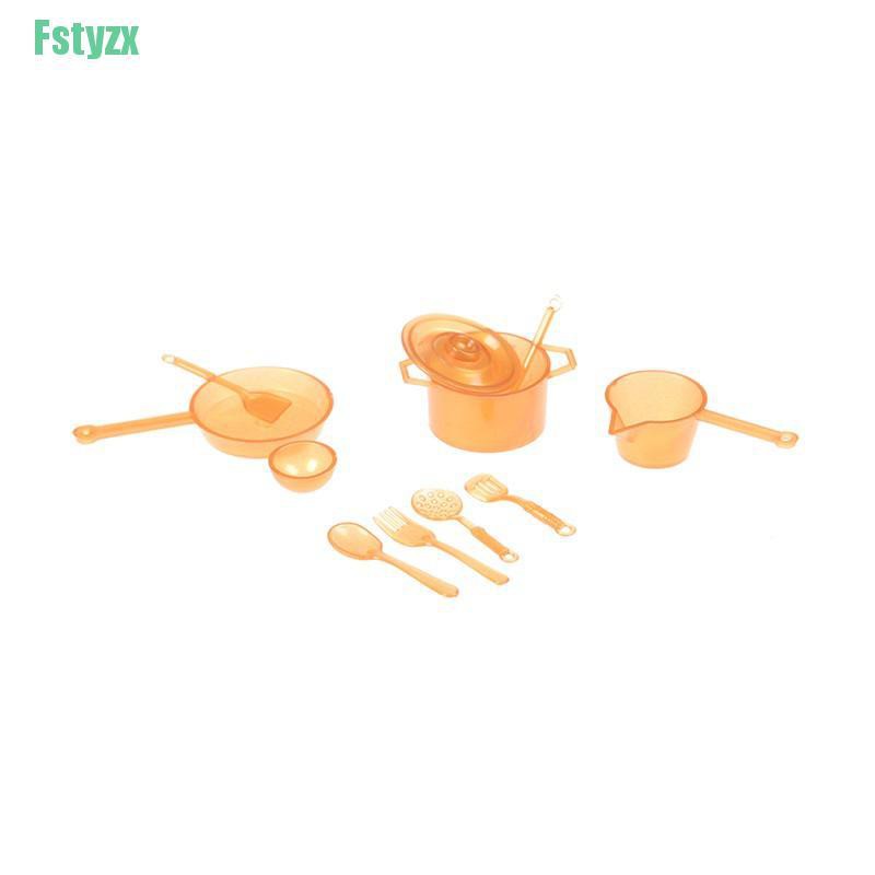 fstyzx 10pcs Mini Tableware Toys Kitchen Dining for BJD Doll House accessory play toy