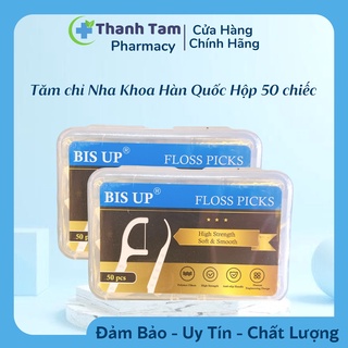 Tăm chỉ nha khoa Hàn Quốc Bis Up Hộp 50 chiếc siêu dai tiện lợi