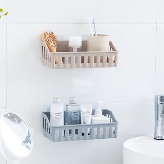 Kệ lưu trữ cho phòng tắm treo tường bằng nhựa liền mạch không cần khoan lỗ