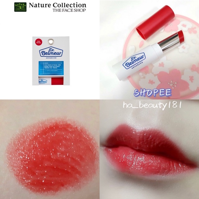 Son dưỡng môi không màu siêu mềm môi dưỡng ẩm hồng hào căng mướt The Face Shop Dr Belmeur Moisture Lip Balm 4g